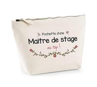 Trousse Maitre de Stage au Top | Idée Cadeau Collègue Travail Retraite Pochette Maquillage Toilette