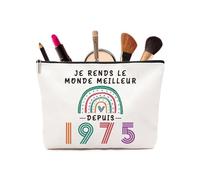 Trousse Maquillage Anniversaire 50 Ans Femme Personnalisée, Idée Cadeau 50 Ans (1975)