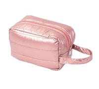 Trousse Maquillage Cosmetic Makeup Skincare Wash Bag Simple Style Cute Design Make Up Organizer Prefect Gift for Mother Girlfriend Voyage(Bright Pink,S)