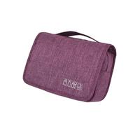 Trousse Maquillage Men Women Toiletry Storage Bag Waterproof Oxford Travel Cosmetic Wash Pouch Hanging Toiletries Organizer(B Style Purple)