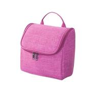 Trousse Maquillage Men Women Toiletry Storage Bag Waterproof Oxford Travel Cosmetic Wash Pouch Hanging Toiletries Organizer Voyage(Rose Red)