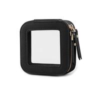 Trousse Maquillage Mini Trousse de Maquillage Transparente, Petite Trousse de Toilette de Voyage, Trousse de Maquillage approuvée par la TSA avec Fermeture éclair Vanity Case(Svart)