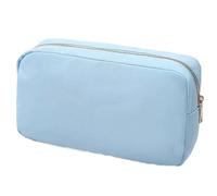 Trousse Maquillage Pochette en Nylon Grande Trousse à cosmétiques avec Fermeture éclair for Produits de Toilette, Trousse de Maquillage for Femmes et Filles Trousse De Maquillage(Ice Blue,S)