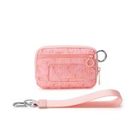 Trousse Maquillage Portefeuille Compact RFID for Femme, Design Pratique, idéal for l'extérieur, avec dragonne et Fermeture éclair, Poche for pièces de Monnaie Voyage(Bow 3)