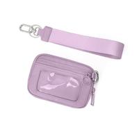 Trousse Maquillage Portefeuille Compact RFID for Femme, Design Pratique, idéal for l'extérieur, avec dragonne et Fermeture éclair, Poche for pièces de Monnaie Voyage(Light Purple)