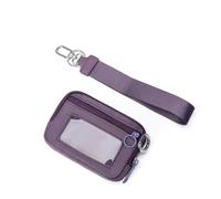 Trousse Maquillage Portefeuille Compact RFID for Femme, Design Pratique, idéal for l'extérieur, avec dragonne et Fermeture éclair, Poche for pièces de Monnaie Voyage(Cloud Purple)