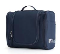 Trousse Maquillage Travel Wash Bag Large Capacity Cosmetic Pouch Water Repellent Portable Sort Storage Multifunctional Suspension Bathing(Dark Blue)
