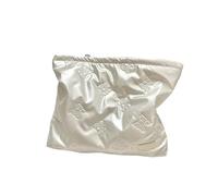 Trousse Maquillage Trousse de Maquillage multifonctionnelle en PU avec Motif cœur et nœud matelassé(Beige Bowknot)