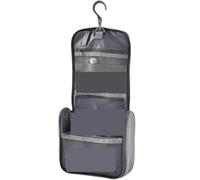 Trousse Maquillage Trousse de Maquillage Voyage Sac à Main avec Crochet Suspension Cadeaux imperméables Portable Pliable for Salle Bain randonnée dortoir Femmes(Gray)