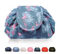Trousse Maquillage Voyage à Cordon, Trousse de Toilette Femme & Fille Pliable étanche avec Poche zippée, Organisation One-Step pour cosmétiques 57 cm Vavabox (flamand)