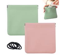 Trousse Maquillage Voyage Extrusion Top, 2 Pièces Portable Imperméable à l'eau Mini sans Fermeture Éclair Trousses Maquillage Autisme Petit Pochette Cosmétique Bijoux Casque Coin Clé