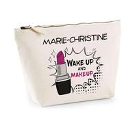 Trousse Marie-Christine Wake Up and Makeup | Pochette Maquillage Routine Beauté Cadeau Anniversaire Femme Fête des Mères Mamies
