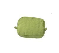 Trousse MatelasséE Trousse de Rangement cosmétique Mignonne, matelassée à Motifs Floraux, Douce et Confortable, for Rouge lèvres, mouchoirs Bijoux Voyage(Green)