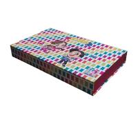 Trousse Me Contro Te 3 zip fille 2 fermetures éclair pour l'école - Version blanche ours avec 48 couleurs Mina 4.0 by Couleur unie Pool Over avec album de coloriage + porte-clés