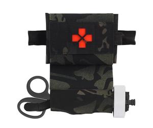 Trousse Médicale IFAK Micro Compacte avec Garrot de 4e Génération, Kit de Traumatologie Ceinture MOLLE pour Aventure en Voiture Pêche Chasse en Plein Air(Bcp)