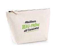 Trousse Meilleur Beau-frère de l’Univers | Pouch | Idée Pochette Toilette Maquillage Transport Cadeau Anniversaire Fête Original Famille Travail Départ Collègue Retraite