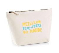 Trousse Meilleur Beau-frère du Monde | Pouch | Idée Pochette Toilette Maquillage Transport Cadeau Anniversaire Fête Original Famille Travail Départ Collègue Retraite
