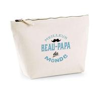 Trousse Meilleur Beau-Papa du Monde | Pochette Toilette Maquillage | Idée Cadeau Beau Père Papa Humour Original Noël Anniversaire Famille Amour Fête des Pères