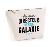 Trousse Meilleur Directeur | Pochette Toilette Maquillage | Idée Cadeau Patron Chef Humour Professionnel Anniversaire Bureau Original Drôle