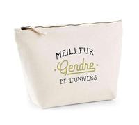 Trousse Meilleur Gendre de l’Univers | Pouch | Idée Pochette Toilette Maquillage Transport Cadeau Anniversaire Fête Original Famille Travail Départ Collègue Retraite