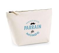 Trousse Meilleur Parrain | Pochette Toilette Maquillage | Idée Cadeau Humour Original Noël Anniversaire Baptême Famille Parrainage