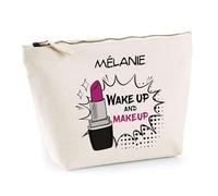 Trousse Mélanie Wake Up and Makeup | Pochette Maquillage Routine Beauté Cadeau Anniversaire Femme Fête des Mères Mamies