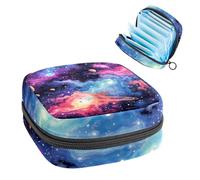 Trousse menstruelle pour filles et femmes, Galaxy Universe Planet-1792 Sacs hygiéniques jetables grande capacité avec fermeture éclair pour serviettes menstruelles