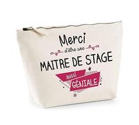 Trousse Merci Maitre de Stage géniale | Idée Cadeau Collègue Travail Retraite Pochette Maquillage Toilette