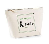 Trousse Mes Halteres Moi - Pouch Case - Idée Trousse Rangement Cadeau Anniversaire Fête Original Famille Travail Départ Collègue Retraite Noël. - Vert&Noir - 3