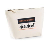 Trousse Mes Plantes Decident - Pouch Case - Idée Trousse Rangement Cadeau Anniversaire Fête Original Famille Travail Départ Collègue Retraite Noël. - Bleu&Terracotta - 4