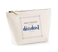 Trousse Mes Roues Decident - Pouch Case - Idée Trousse Rangement Cadeau Anniversaire Fête Original Famille Travail Départ Collègue Retraite Noël. - Gris&Bleu - 3