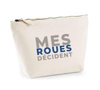 Trousse Mes Roues Decident - Pouch Case - Idée Trousse Rangement Cadeau Anniversaire Fête Original Famille Travail Départ Collègue Retraite Noël. - Gris&Bleu - 1