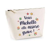 Trousse Michelle Elle Assure Grave ! | Pochette Maquillage Make-up Toilette Cadeau Fête des Mères Anniversaire Soeur Noël Tata Marraine