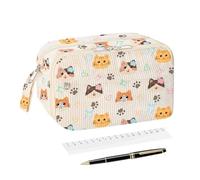 Trousse Mignonne Grande Capacité Divisée Toucher Doux Crayon Stylo Gomme | Range-crayons Pour Étudiants Pour École Étudiant Enseignant Artiste Bureau Voyageur Journal Cours D'Art Réunion