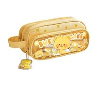 Trousse Mignonne | Grande capacité | Trousse à Crayons Portable | Organisateur pour Ciseaux, étudiants, école, Voyage, Jaune, Voir Description, Voir Description