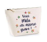 Trousse Mila Elle Assure Grave ! | Pochette Maquillage Make-up Toilette Cadeau Fête des Mères Anniversaire Soeur Noël Tata Marraine