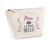 Trousse Mila la Plus Belle | Pochette Maquillage Make-up Toilette Cadeau Fête des Mères Anniversaire Soeur Noël Tata Marraine