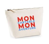 Trousse Mon Cartable Mon Aventure - Pouch Case - Idée Trousse Rangement Cadeau Anniversaire Fête Original Famille Travail Départ Collègue Retraite Noël. - Rouge&Bleu - 1