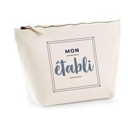 Trousse Mon Etabli - Pouch Case - Idée Trousse Rangement Cadeau Anniversaire Fête Original Famille Travail Départ Collègue Retraite Noël. - Bleu&Gris - 3