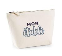 Trousse Mon Etabli - Pouch Case - Idée Trousse Rangement Cadeau Anniversaire Fête Original Famille Travail Départ Collègue Retraite Noël. - Bleu&Gris - 2