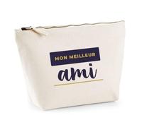 Trousse Mon Meilleur Ami - Pouch Case - Idée Trousse Rangement Cadeau Anniversaire Fête Original Famille Travail Départ Collègue Retraite Noël. - Bleu&Doré - 4