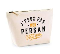 Trousse Mon Persan ne Veut Pas | Pochette Toilette Maquillage | Idée Cadeau Propriétaire Chat Humour Drôle Marrant Original Anniversaire