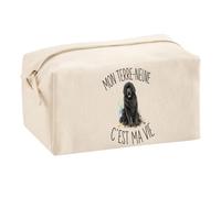 Trousse Mon Terre-Neuve C'est Ma Vie | Trousse Scolaire Voyage Maquillage Multifonction | Idée Cadeau Homme Femme Anniversaire Noël | Coton Imprimé en Bretagne