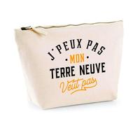Trousse Mon Terre Neuve ne Veut Pas | Pochette Toilette Maquillage | Idée Cadeau Propriétaire Chien Humour Drôle Marrant Original Anniversaire