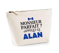 Trousse Monsieur Parfait Alan - Pouch Case - Idée Trousse Rangement Cadeau Anniversaire Fête Original Famille Travail Départ Collègue Retraite Noël.