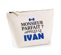 Trousse Monsieur Parfait Ivan - Pouch Case - Idée Trousse Rangement Cadeau Anniversaire Fête Original Famille Travail Départ Collègue Retraite Noël.