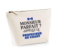 Trousse Monsieur Parfait Professeur de Chant - Pouch Case - Idée Trousse Rangement Cadeau Anniversaire Fête Original Famille Travail Départ Collègue Retraite Noël.
