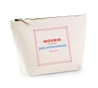 Trousse Mourir Puis Recommencer - Pouch Case - Idée Trousse Rangement Cadeau Anniversaire Fête Original Famille Travail Départ Collègue Retraite Noël. - Rouge&Bleu - 3
