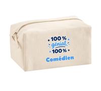 Trousse Multifonction 100% Génial 100% Comedien - Multi-Purpose Case - Idée Trousse Multifonction Cadeau Anniversaire Fête Original Famille Travail Départ Collègue Retraite Noël.
