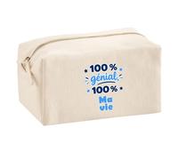 Trousse Multifonction 100% Génial 100% Ma Vie - Multi-Purpose Case - Idée Trousse Multifonction Cadeau Anniversaire Fête Original Famille Travail Départ Collègue Retraite Noël.